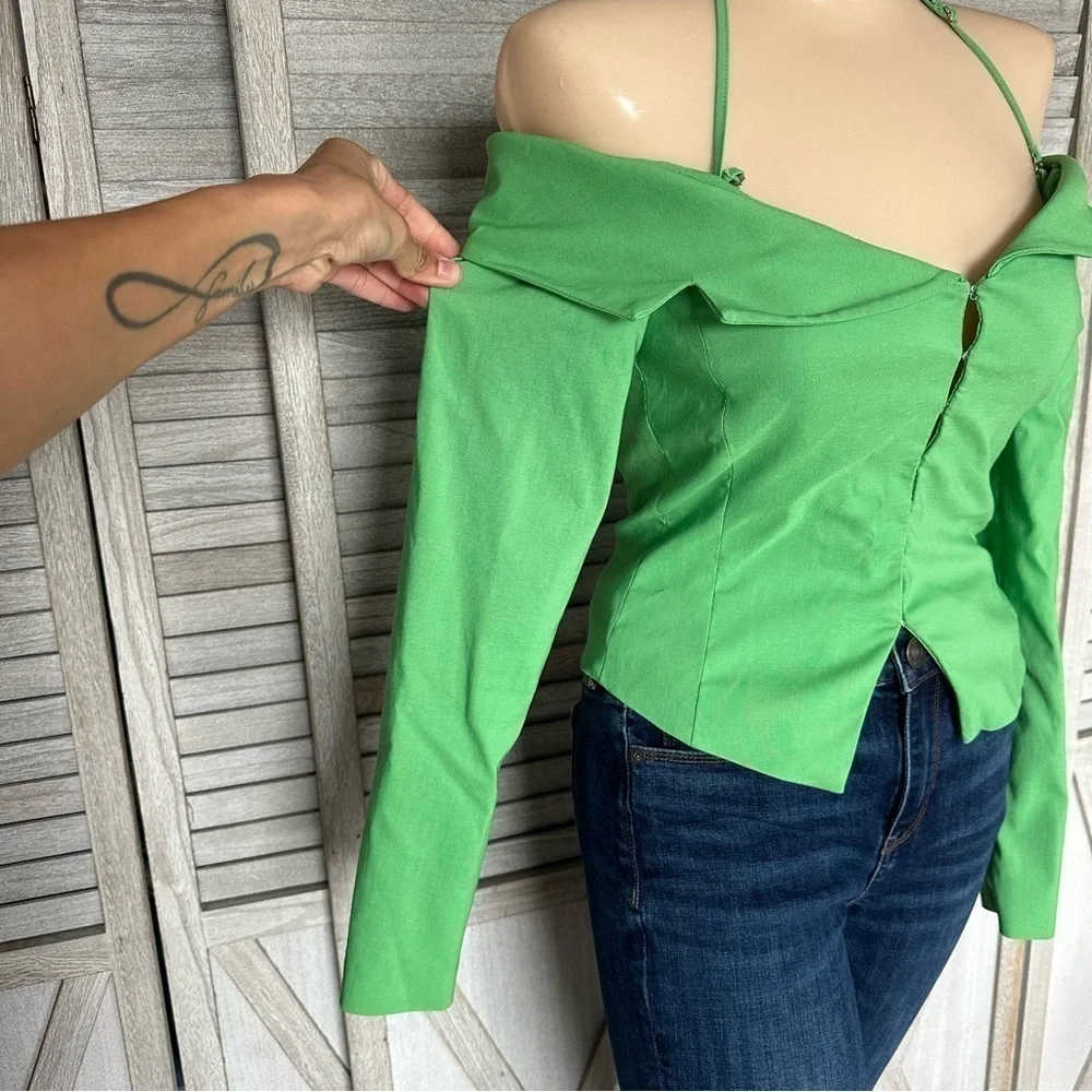 ZARA FITTED CROP BLAZER - Picture 11 of 16